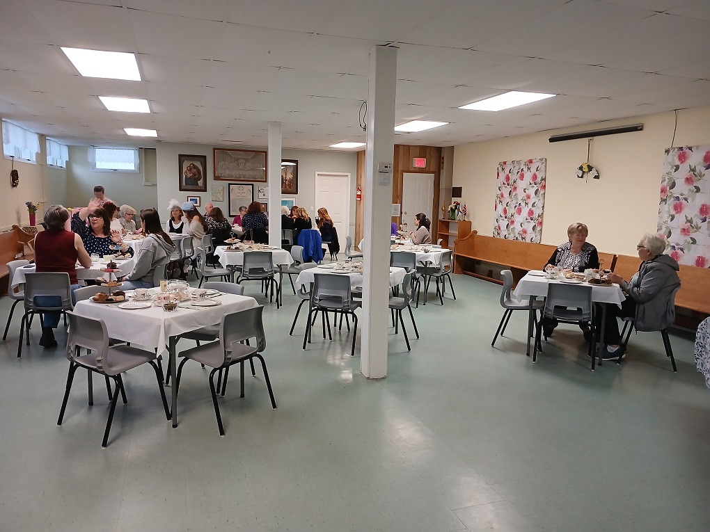 On May 10, 33 people were hosted at a Mother's Day Tea & Luncheon organized by The Outreach Mission Group and supported by members of the parish and the community. Voluntary donations were accepted for Harbour House and $400 was raised.